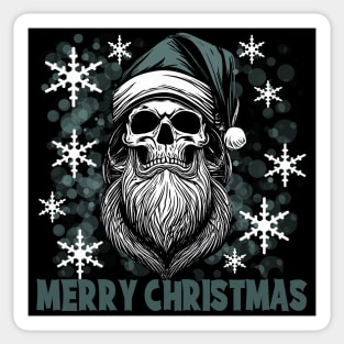 Santa Skull Collection 4 Green Sticker